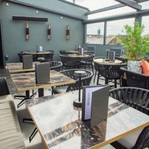Cognito's rooftop bar, with stunning views over the Lincoln skyline